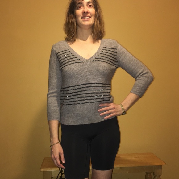 J. Crew Sweaters - Alpaca Wool Blend - Sequin Striped Sweater - M